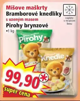 Norma Mišove maškrty Bramborové knedlíky s uzeným masem Pirohy brynzové nabídka