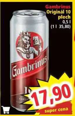 Norma Gambrinus Originál 10 plech nabídka