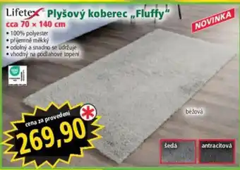 Lifetex plyšový koberec fluffy