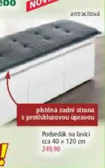 Norma antracitová podsedák na lavici nabídka