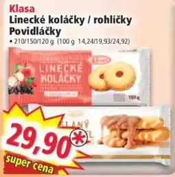 Norma Klása linecké koláčky / rohlíčky povidlačky nabídka