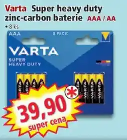 Norma Varta super heavy duty zinc-carbon baterie aaa / aa nabídka