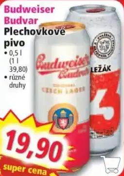 Norma Budweiser Budvar plechovkové pivo nabídka