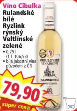 Norma Vino Cibulka Rulandské bílé nabídka
