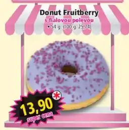 Norma Donut Fruitberry s fialovou polevou nabídka