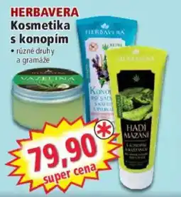 Norma Herbavera kosmetika s konopím nabídka