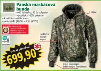 Norma Tagliatelle pánská maskáčová bunda nabídka