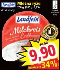 Norma Landfein mléčná rýže nabídka