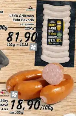 Jip Láďa Grileman Echt Bavoriš se sýrem nabídka
