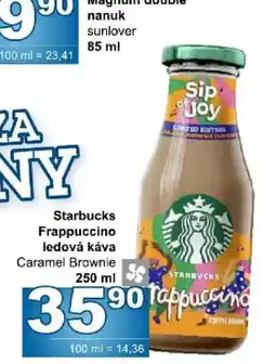 Jip Starbucks Frappuccino ledová káva Caramel Brownie nabídka