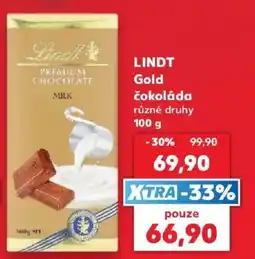 Kaufland Lindt Gold čokoláda nabídka