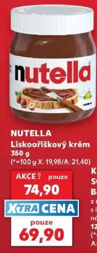 Kaufland Nutella liskooříškový krém nabídka