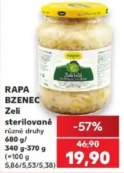 Kaufland Rapa zelí nabídka