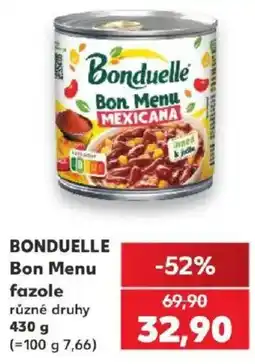Kaufland Bonduelle Bon Menu fazole různé druhy nabídka