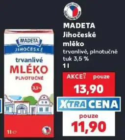 Kaufland Madeta jihočeské mléko nabídka