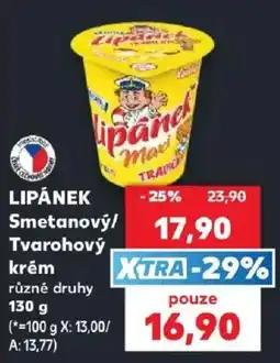 Kaufland Lipánek Smetanový/ Tvarohový krém nabídka