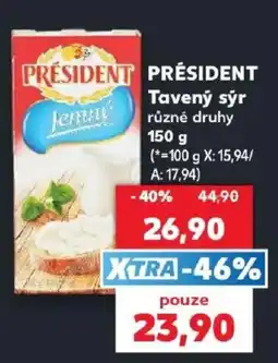 Kaufland Président tavený sýr nabídka