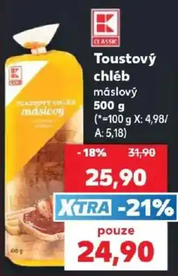Kaufland K classic toutstový chléb máslový nabídka