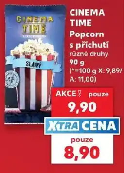 Kaufland Cinema Time Popcorn s příchutí různé druhy nabídka