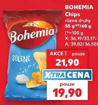 Kaufland Bohemia chips solené nabídka