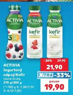Kaufland Activia jogurtový nápoj/kefir nabídka