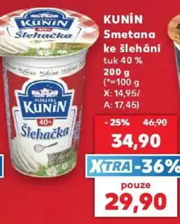 Kaufland Kunin smetana ke slehani nabídka