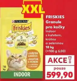 Kaufland Friskies Granule pro kočky Indoor s kuřetem, krůtou a zeleninou nabídka
