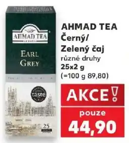 Kaufland Ahmad tea černý/zelený čaj nabídka