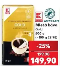 Kaufland K Classic mletá káva Gold nabídka