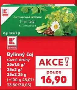 Kaufland K Classic Bylinný čaj nabídka