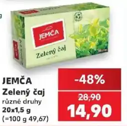 Kaufland Jemča zelený čaj nabídka