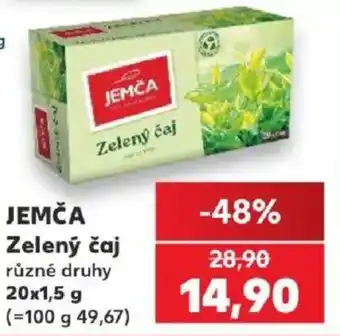 Kaufland Jemča zelený čaj nabídka