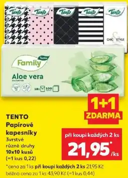 Kaufland Tento papírové kapesníky nabídka