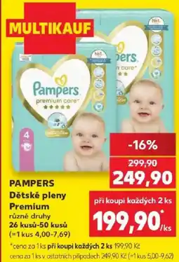 Kaufland Pampers Dětské pleny Premium nabídka