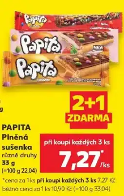 Kaufland Papita plněná sušenka nabídka