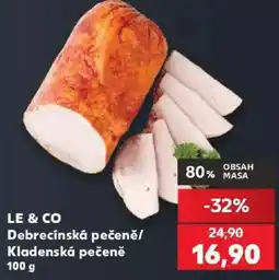 Kaufland Le & Co Debrecínská pečeně/ Kladenská pečeně nabídka