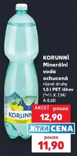 Kaufland Korunní minerální voda ochucená nabídka