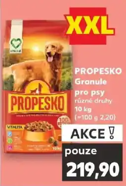 Kaufland Propesko granule pro psy různé druhy nabídka