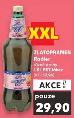 Kaufland Zlatopramen Radler nabídka