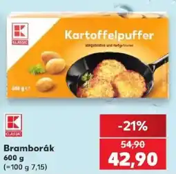 Kaufland K-Classic bramborák nabídka