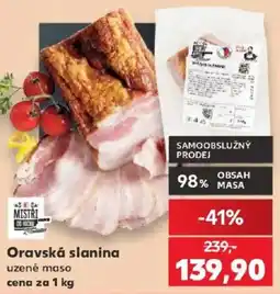 Kaufland Mistři od focí Oravská slanina uzené maso nabídka
