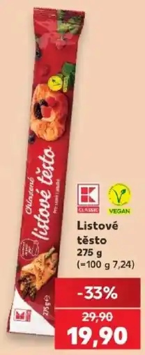 Kaufland Classic listové těsto nabídka