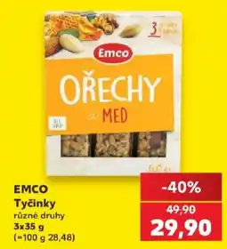 Kaufland Emco tyčinky ořechy a med nabídka