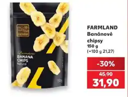 Kaufland Farmland banánové chipsy nabídka