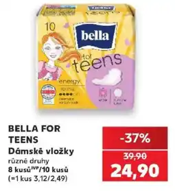 Kaufland Bella for teens Dámské vložky nabídka