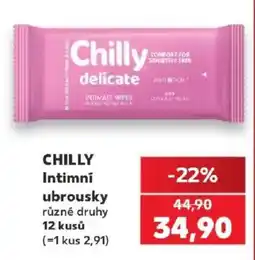 Kaufland Chilly intimní ubrousky nabídka