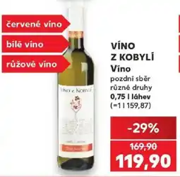 Kaufland Víno z Kobylí nabídka