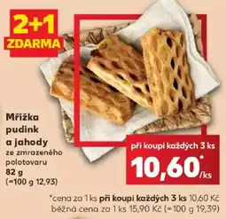 Kaufland Mřížka pudink a jahody nabídka