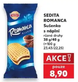 Kaufland Sedita romanca sušenka s náplní nabídka