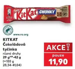 Kaufland Kitkat čokoládová tyčinka nabídka